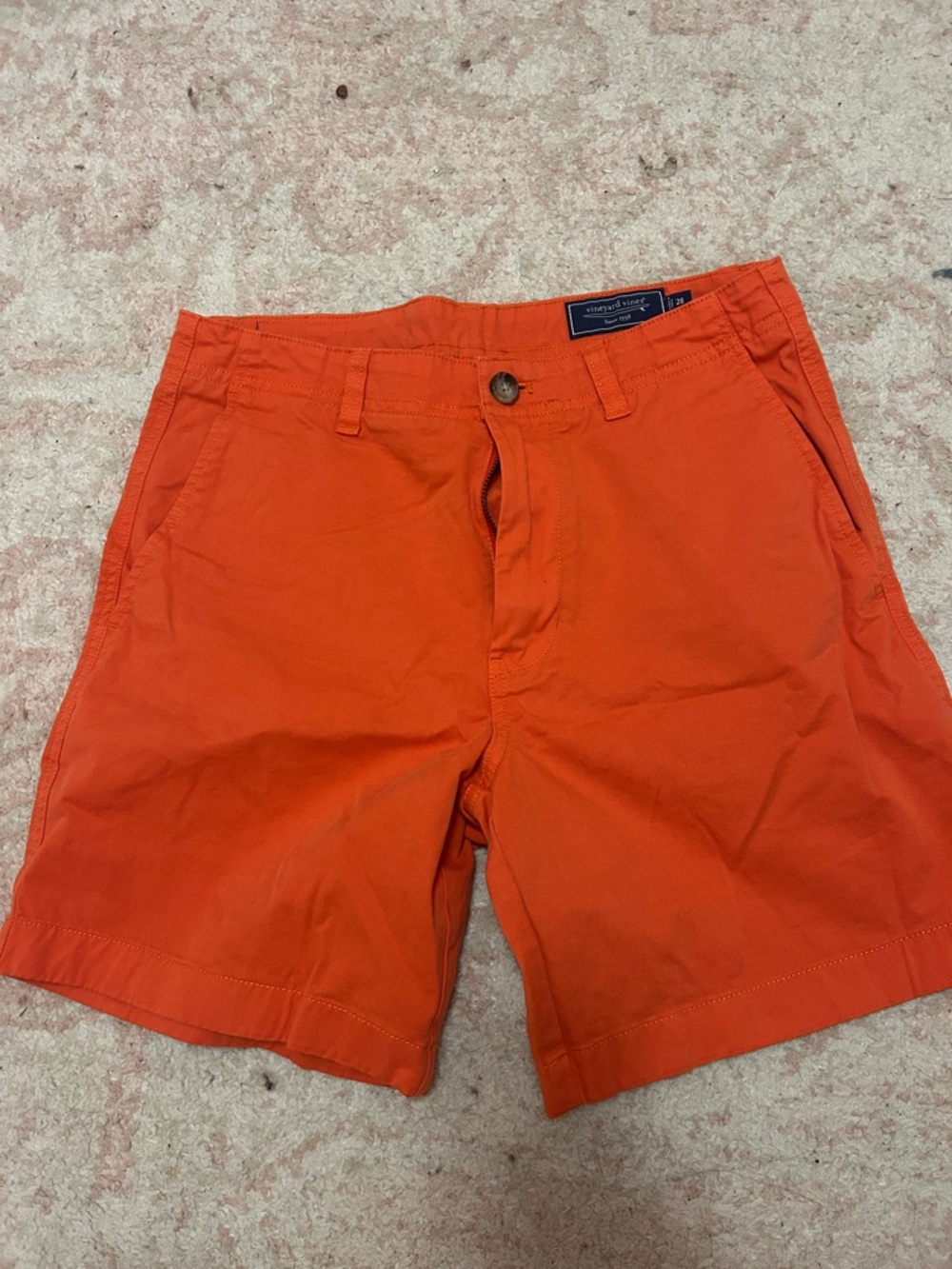 Vineyard Vines Men's Orange Flat Front Shorts